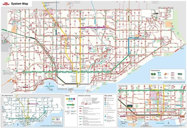 Mappa della stazione degli autobus di Toronto