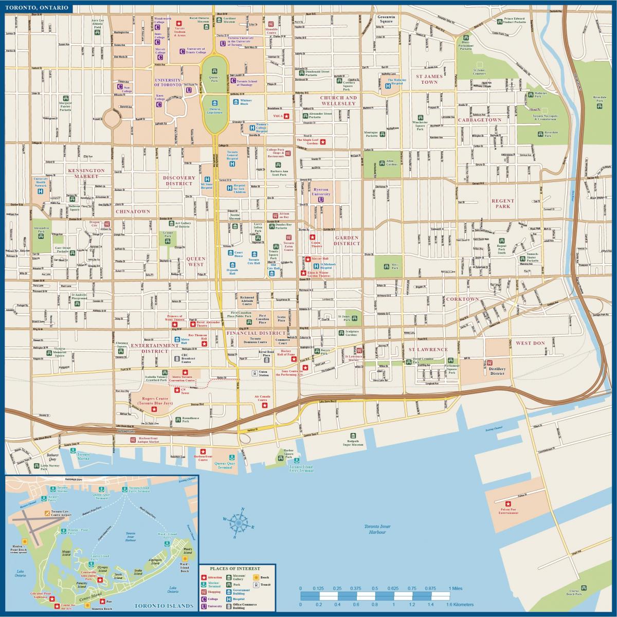 Mappa del centro di Toronto